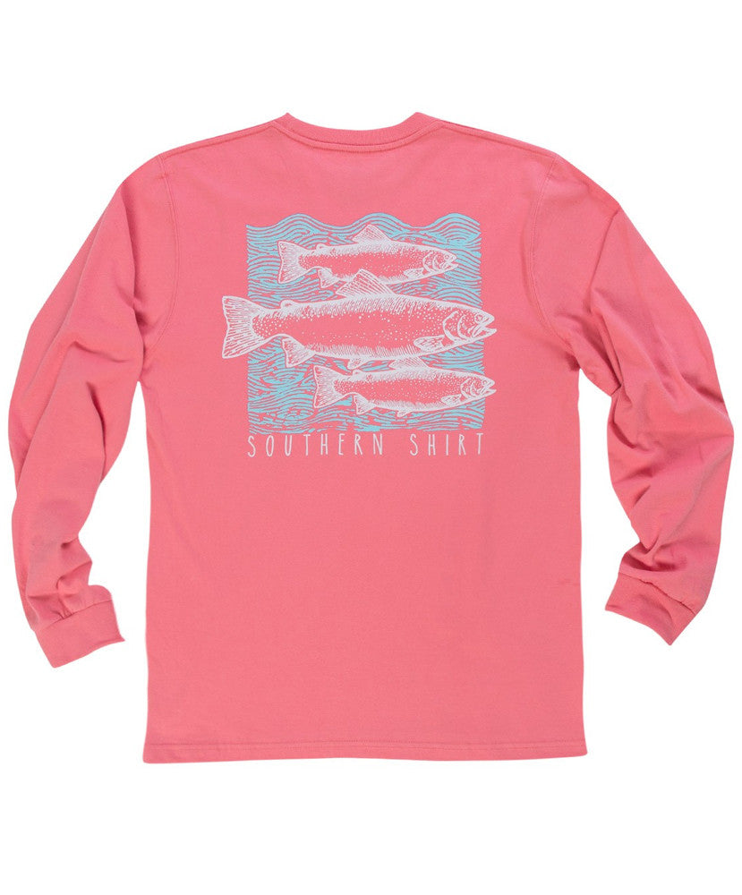 Southern Shirt Co - Blockprint Trout Long Sleeve Tee