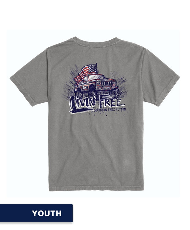 Southern Fried Cotton - Youth Muddin' & Livin' Free Tee