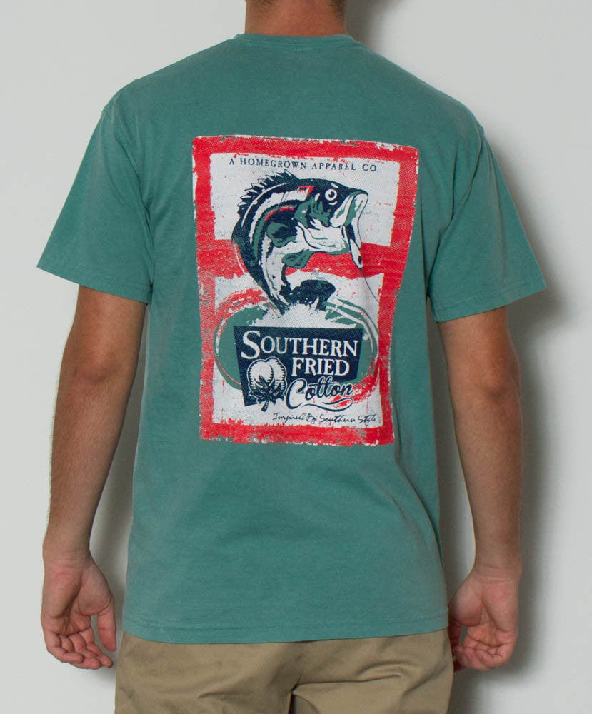 Southern Fried Cotton - Gone Fishin' S/S Pocket Tee Back