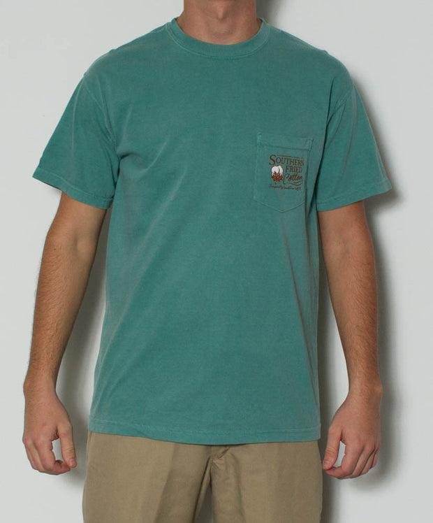Southern Fried Cotton - Dog S/S Pocket Tee - Light Green Front