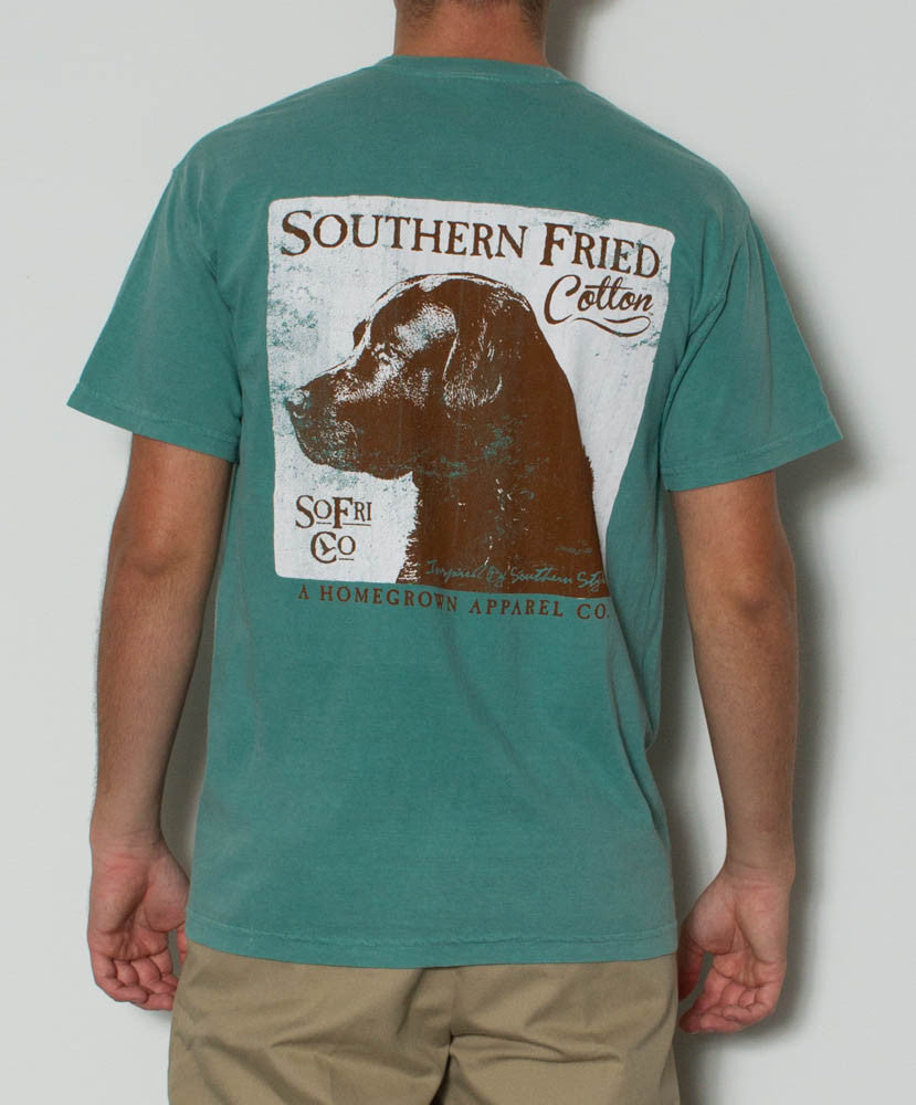 Southern Fried Cotton - Dog S/S Pocket Tee - Light Green Back