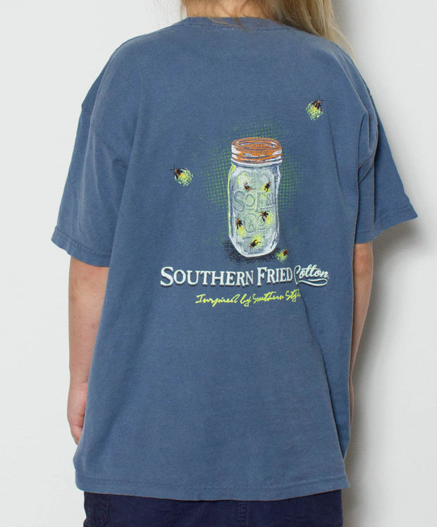 Southern Fried Cotton - Youth Lightning Bug T-Shirt - Back