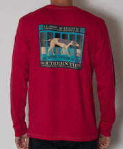 Southern Tide - Skipjack Cartirdge Co. Long Sleeve Slub T-Shirt 12 Gauge Red Back