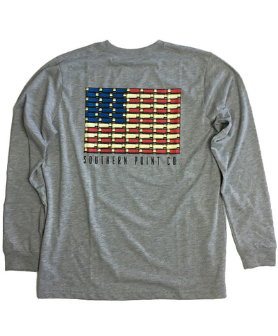 Southern Point - Signature L/S Tee Shotgun Shell American Flag