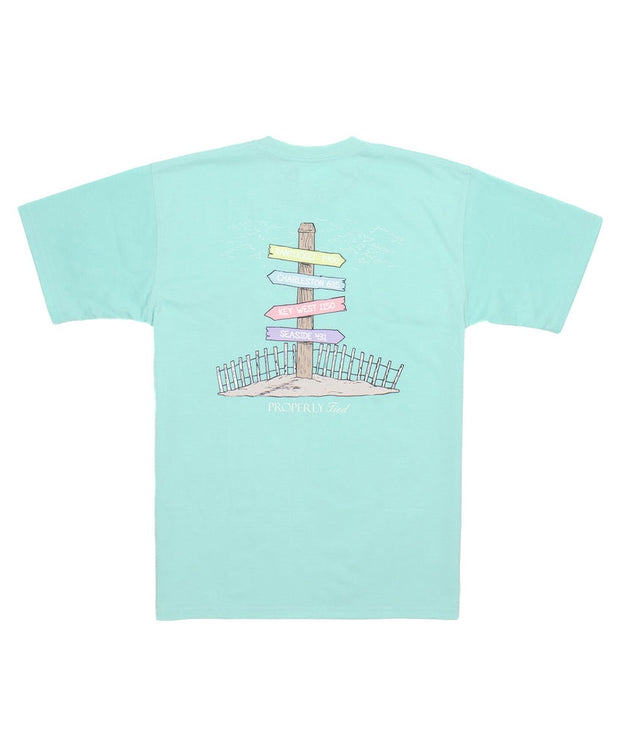 Properly Tied -Beach Sign SS Tee