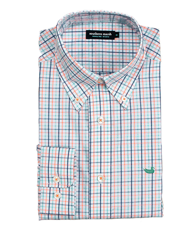 Southern Marsh - The Nottoway Check - Orange/Mint
