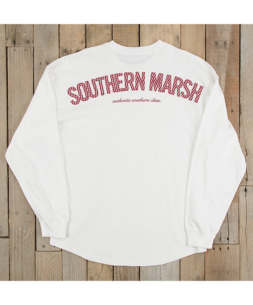 Southern Marsh - Rebecca Gingham Jersey - White