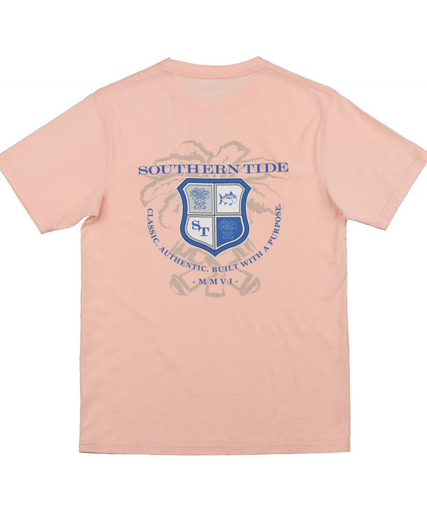 Southern Tide - Heritage Crest T-Shirt - Reef Pink