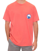 Southern Shirt Co - Tribal Print  Logo T-Shirt - Sugar Coral Front