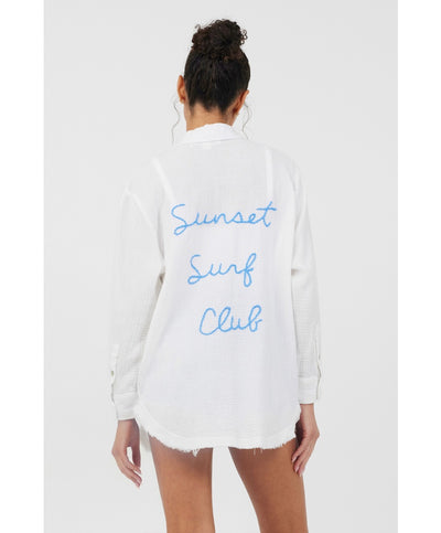 Sunset Surf Club Gauze Button Down