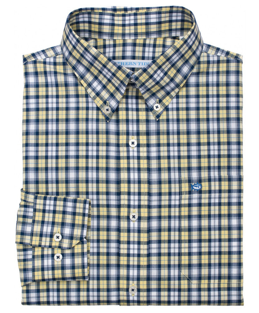 Southern Tide - Sonar Plaid Sport Shirt - Sunshine Plaid