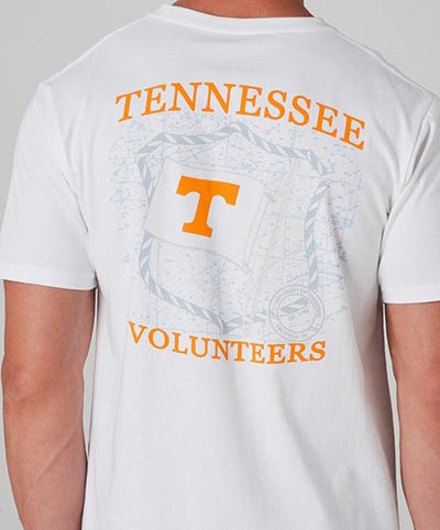 Southern Tide - Collegiate Flag T-Shirt Tennessee White Back