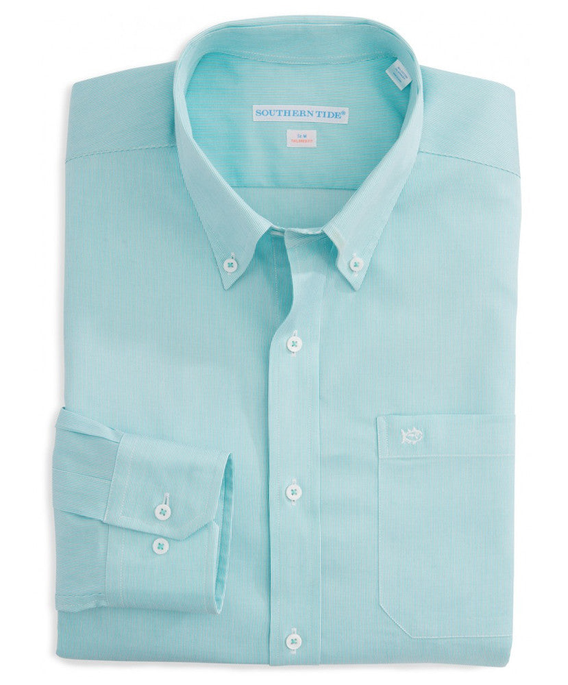 Southern Tide - Bulls Bay Stripe Sport Shirt - Tidal Wave