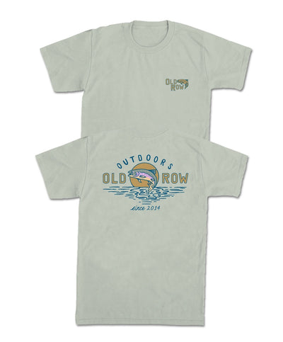 Old Row-Outdoors Jumping Trout Pocket Tee