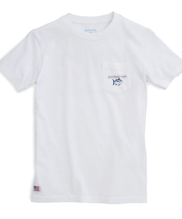 Southern Tide - Youth Independence Tee - White Front