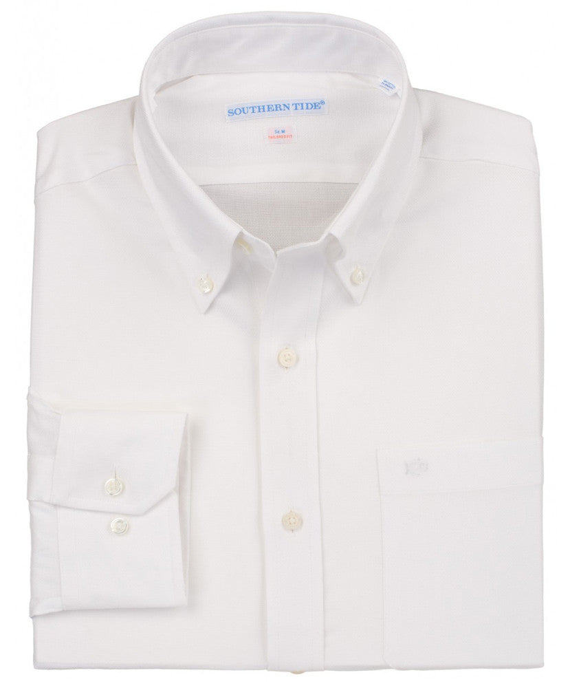 Southern Tide - Royal Oxford Sport Shirt - White