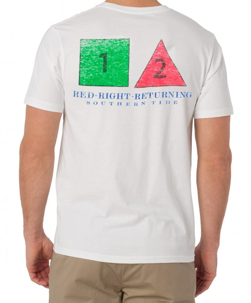 Southern Tide - Red Right Returning Tee - White Back
