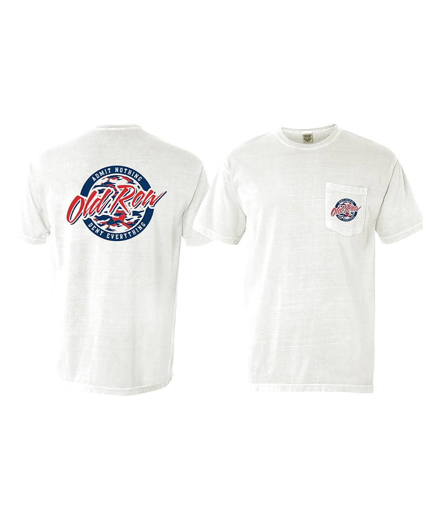 Old Row - Splatter Circle Logo USA Pocket Tee