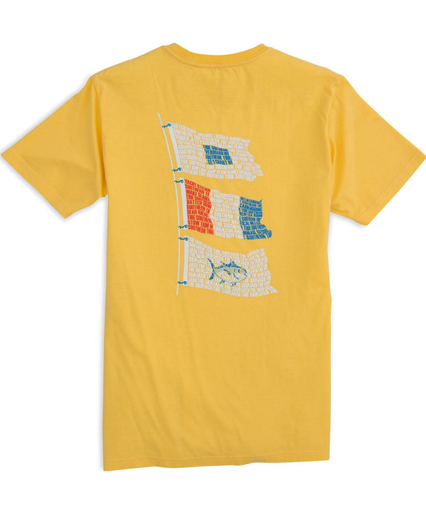 Southern Tide - Signal Flags T-shirt - Yellow Back
